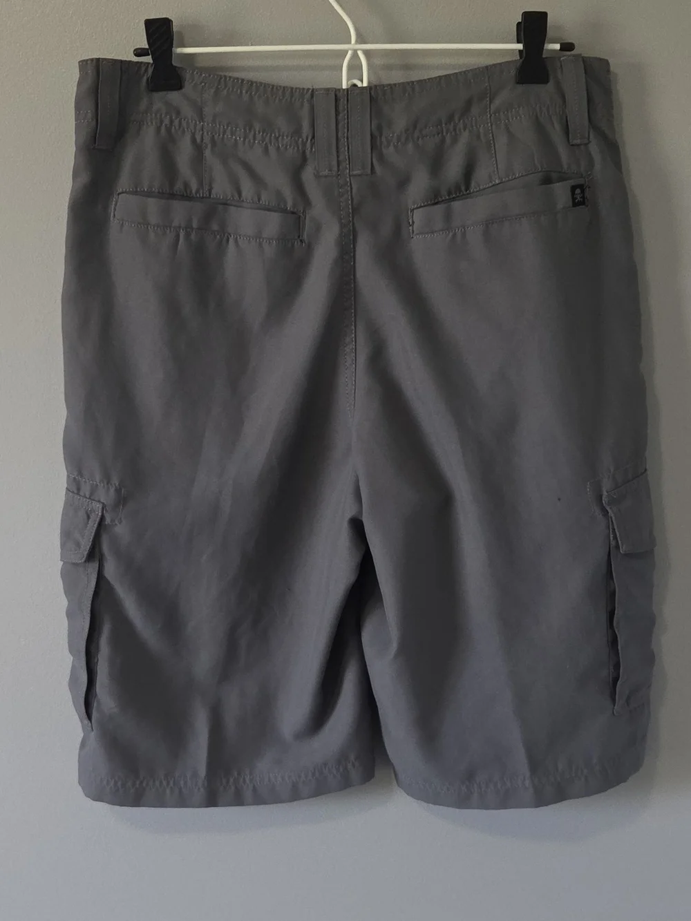 Tony Hawk Men's Gray Cargo Shorts Flat Front 12